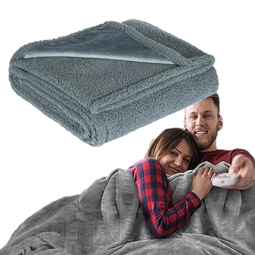 YCYATS Liebesdecke Wasserdichte, Liebesdecke - Die Wasserdichte Kuscheldecke, Wasserdicht Decke for Bett Couch Sofa, Wasserdichte Hundedecke für kleine mittelgroße Hunde, weiche (Grey, XL:145*216CM) von YCYATS