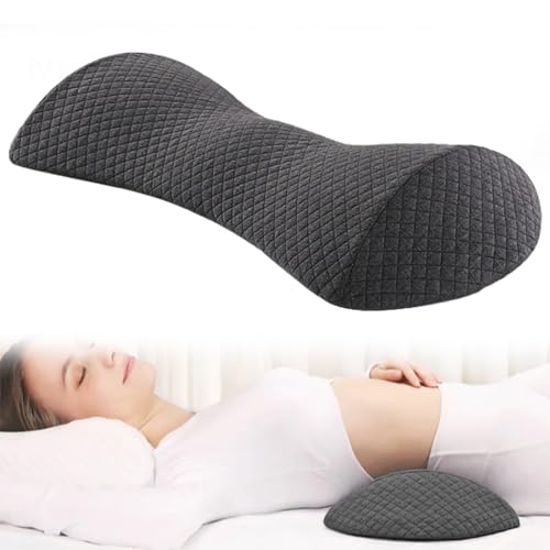 YCYATS Lendenkissen für Bett zum Schlafen Memory Foam Rückenstützkissen zur Linderung von Rückenschmerzen, Füllungund-Unterstützung können Lindert Schlaf- und Taille Beschwerden (Grey) von YCYATS