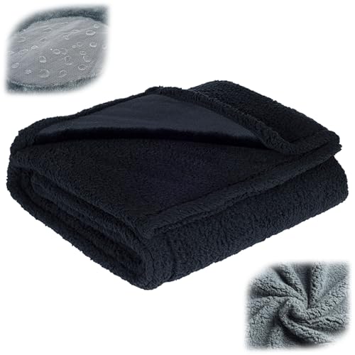 YCYATS Liebesdecke Wasserdicht, Gemütlich wasserdichte Kuscheldecke Verschiedene Größen und Farben, fördert die Intimität (Schwarz, M(100x145cm)) von YCYATS