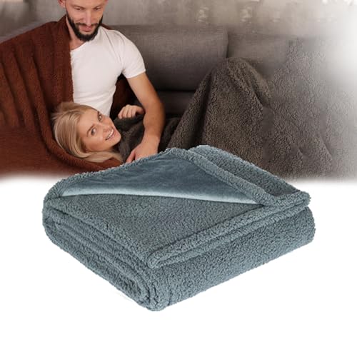 YCYATS Liebesdecke Wasserdicht, wasserdichte Fleece-Decke aus Flanell Baumwolle und Sherpa für Haustiere Weich und dick for Wasserdicht Decke for Bett Couch Sofa (Grau, 145 * 165CM) von YCYATS