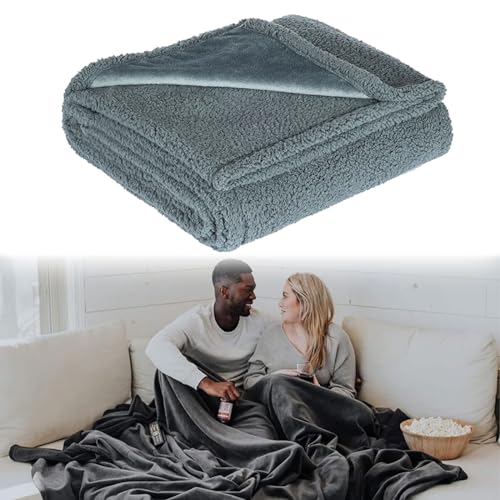 YCYATS Liebesdecke Wasserdicht Sex wasserdichte Decke für Das Paarbett Tagesdecke Bett Sofaüberwurf Kuscheldecke (grau, XL:145 * 216CM) von YCYATS