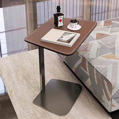 YCYHXJB Beistelltisch Couch, Sofatisch Beistelltisch C Form, Schreib Tisch, Tragbarer Schreibtisch für Zuhause, Büro, Arbeitszimmer(Brown,55cm/21.6in) von YCYHXJB