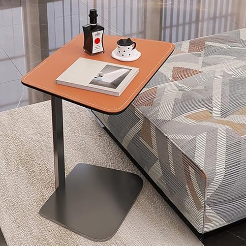 YCYHXJB Beistelltisch Couch, Sofatisch Beistelltisch C Form, Schreib Tisch, Tragbarer Schreibtisch für Zuhause, Büro, Arbeitszimmer(Orange,60cm/23.6in) von YCYHXJB