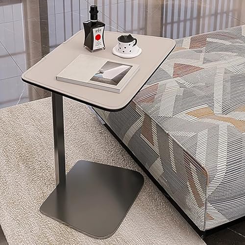 YCYHXJB Beistelltisch Couch, Sofatisch Beistelltisch C Form, Schreib Tisch, Tragbarer Schreibtisch für Zuhause, Büro, Arbeitszimmer(White,65cm/25.6in) von YCYHXJB