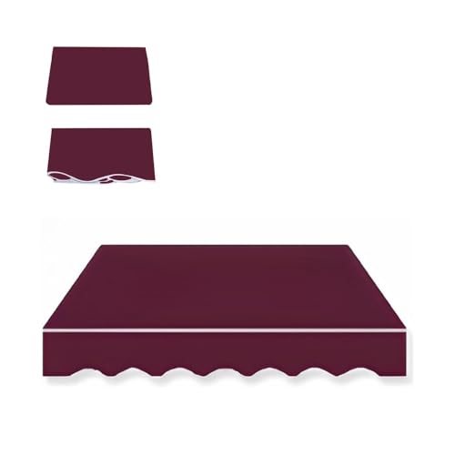YCYHZC Stoff-Ersatzabdeckung, 350x250cm 450x350cm Ersatzstoff Für Einziehbare Terrassenmarkise, Polyester-Sonnenschutz-Leinwand Für Anpassbare(Coffee,3.5x3.0m/12x10ft) von YCYHZC