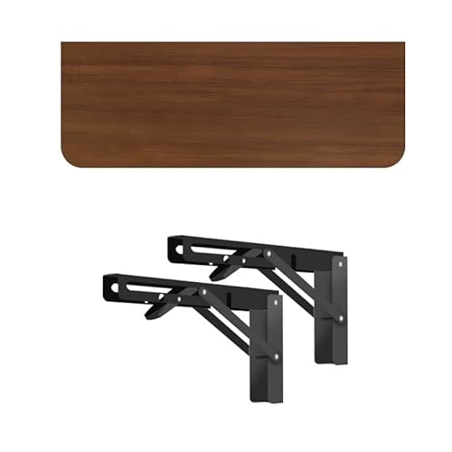 YCYHZC Wand Montierter Wäscheklapptisch, Schwebender Schreibtisch Holz Für Wand, Herunterklappbares Schreibtischregal, Klappbare Werkbank Für Wohnküche(Brown,40x40cm) von YCYHZC