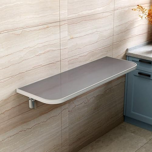 YCYHZC Wandklapptisch, Klapptisch Edelstahl, Klappschreibtisch Küche Schwebender Wandschreibtisch Mit Eisenhalterung Für Waschküche, Platzsparend(30x100cm/11.8x39.3in) von YCYHZC