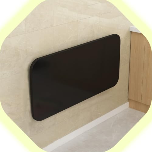 YCYHZC Wandklapptisch Holz, Wandtisch Klappbar Faltbare Schwebende Werkbank, Wandmontierter Wäscheklapptisch, Multifunktional Klapptisch Wand(Black,40x40cm) von YCYHZC