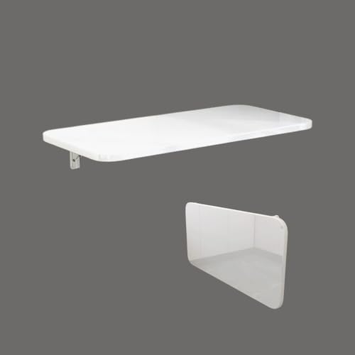 YCYHZC Wandmontierter Tisch Holz, Wäscheklapptisch Wandmontierter Schreibtisch, Faltbare Schwebende Werkbank Mit Metallregalhalterung Für Kleine Räume(30x80cm/11.8x31.4in) von YCYHZC
