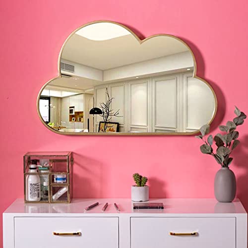 Unregelmäßiger Kosmetikspiegel In Wolkenform, An Der Wand Befestigter Badezimmerspiegel, Metallrahmen-kosmetikspiegel, Dekorativer Spiegel, Tischspiegel, 3 Größen von YD Boutiques