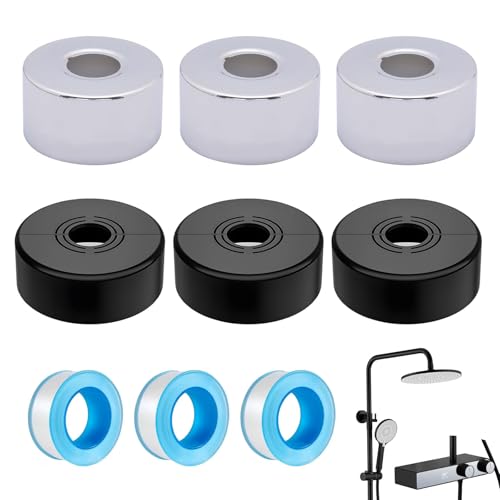 9 Stück Abdeckrosette Schwarz, Ø 25mm Rohrabdeckung Schwarz Rosette Duscharmaturen Heizungsrohr, Rosette Wasserhahn für Bad Duscharmatur Wasserhähne Heizkörper 9 Stück Abdeckrosette Schwarz, Ø 25mm Rohrabdeckung Schwarz Rosette Duscharmaturen Heizungsrohr, Rosette Wasserhahn für Bad Duscharmatur Wasserhähne Heizkörper von YDAKGUEY