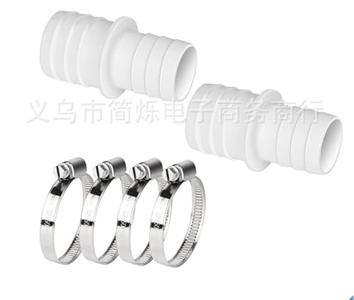 YDAKGUEY 4 Stück Pool Adapter Ø 32mm, Poolschlauch Adapter Mit 8 Universal Edelstahl Schlauchschellen, Poolschlauch Verbinder Doppelschlauchtülle für Pool, Garten YDAKGUEY 4 Stück Pool Adapter Ø 32mm, Poolschlauch Adapter Mit 8 Universal Edelstahl Schlauchschellen, Poolschlauch Verbinder Doppelschlauchtülle für Pool, Garten von YDAKGUEY