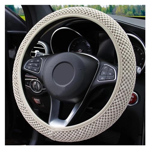 Lenkradbezug Auto 1 Stück Auto-Lenkradbezug Auto-Lenkrad-Abdeckung Rutschfest Auto-Styling-Zubehör Universell Universal Lenkradschutz(Beige) von YDCDFVBVGM