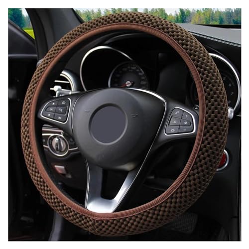 Lenkradbezug Auto 1 Stück Auto-Lenkradbezug Auto-Lenkrad-Abdeckung Rutschfest Auto-Styling-Zubehör Universell Universal Lenkradschutz(Brown) von YDCDFVBVGM