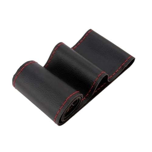 Lenkradbezug Auto 15 Zoll/38 Cm Auto-Lenkradbezug Weiches Lenkradzubehör Lenkradbezug Rutschfeste Innenseite Universal Lenkradschutz(Black red thread1) von YDCDFVBVGM