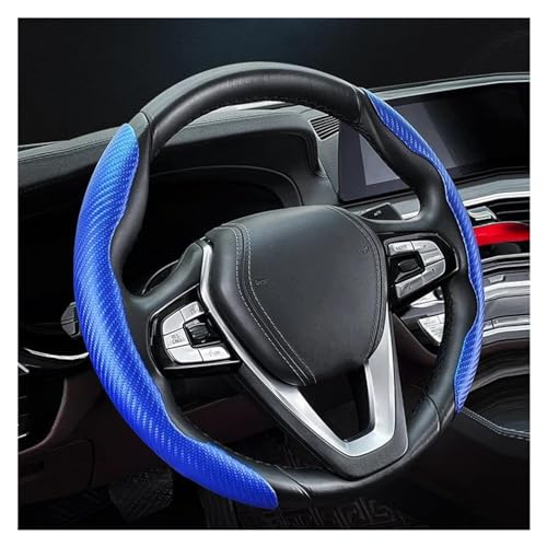 Lenkradbezug Auto 2 Stück Four Seasons Auto-Lenkradbezug Für Den Innenbereich Rutschfest Auto-Dekoration Zubehör Universell Universal Lenkradschutz(Blue) von YDCDFVBVGM