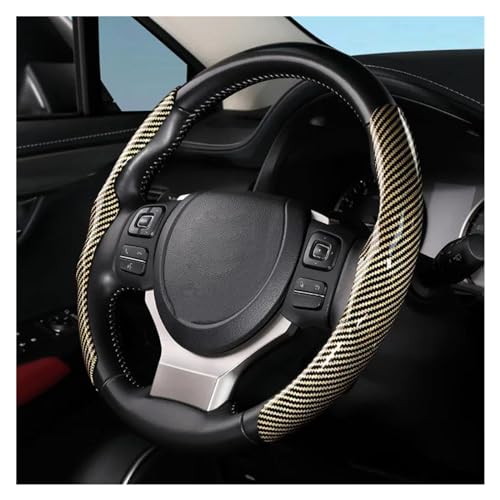 Lenkradbezug Auto 36 Cm Auto-Lenkradabdeckung Rutschfest Ultradünn Kartenabdeckung Autogriff-Schutzhülle Universell Universal Lenkradschutz(Glossy-Yellow) von YDCDFVBVGM