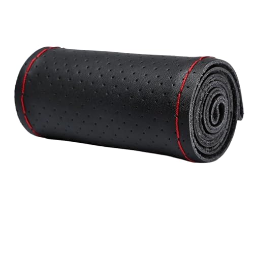 Lenkradbezug Auto Auto-Lenkrad-Abdeckung Auto-Lenkrad-Abdeckung 38 Cm Auto-Lenkrad-Abdeckung Universell Universal Lenkradschutz(Black Red-Full Hole) von YDCDFVBVGM