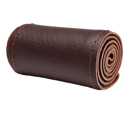 Lenkradbezug Auto Auto-Lenkrad-Abdeckung Auto-Lenkrad-Abdeckung 38 Cm Auto-Lenkrad-Abdeckung Universell Universal Lenkradschutz(Coffee-Full Hole) von YDCDFVBVGM