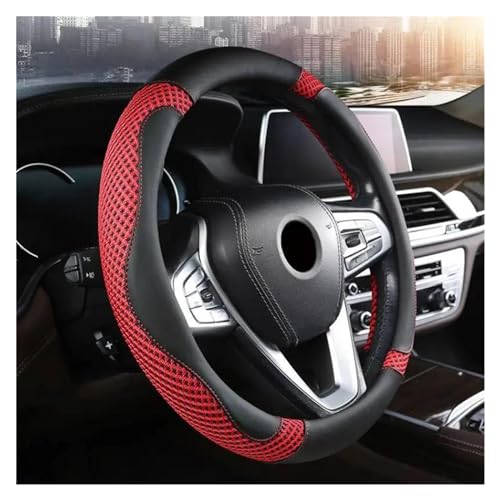 Lenkradbezug Auto Auto Lenkrad Abdeckung Griff Fall Vier Jahreszeiten Universal Anti-skid Schutz Innen Dekoration Zubehör Universal Lenkradschutz(Red) von YDCDFVBVGM
