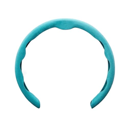 Lenkradbezug Auto Auto-Lenkradbezug 38 Cm 15 Zoll Rutschfest Atmungsaktiv Rutschfest Zubehör Lenkrad Dekorativ Universal Lenkradschutz(A Turn fur sky blue) von YDCDFVBVGM