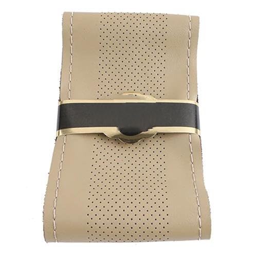 Lenkradbezug Auto Auto-Lenkradbezug Atmungsaktiv Auto-Lenkrad-Geflecht Durchmesser 36 Cm 38 Cm 40 Cm Universal Lenkradschutz(38cm Beige) von YDCDFVBVGM
