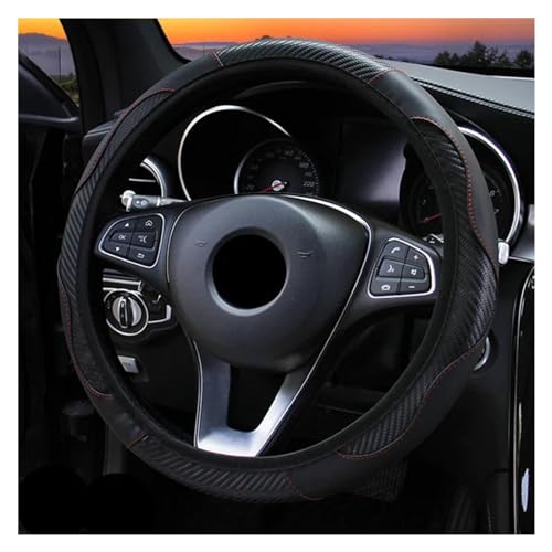 Lenkradbezug Auto Auto-Lenkradbezug Atmungsaktiv Rutschfest Lenkbezüge 37–38 Cm Auto-Dekoration Universell Universal Lenkradschutz(Black) von YDCDFVBVGM
