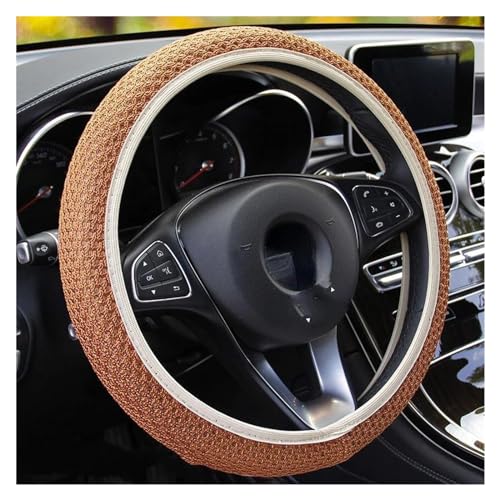 Lenkradbezug Auto Auto-Lenkradbezug Atmungsaktiv Rutschfest Lenkbezüge 38 Cm Dekoration Radschutz Universell Universal Lenkradschutz(F) von YDCDFVBVGM