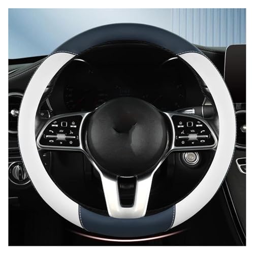 Lenkradbezug Auto Auto-Lenkradbezug Colorblock Auto-Innenausstattung Rutschfestes Atmungsaktives Zubehör Universal Lenkradschutz(Enchanted night blue) von YDCDFVBVGM