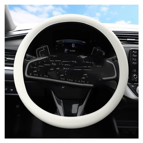 Lenkradbezug Auto Auto-Lenkradbezug Elastisch Weich Auto-Dekoration Zubehör Rutschfest Verschleißfest Ganzjährig Universell Universal Lenkradschutz(Beige) von YDCDFVBVGM