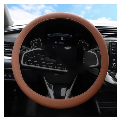 Lenkradbezug Auto Auto-Lenkradbezug Elastisch Weich Auto-Dekoration Zubehör Rutschfest Verschleißfest Ganzjährig Universell Universal Lenkradschutz(Brown) von YDCDFVBVGM