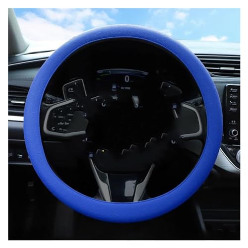 Lenkradbezug Auto Auto-Lenkradbezug Elastisch Weich Auto-Dekoration Zubehör Rutschfest Verschleißfest Ganzjährig Universell Universal Lenkradschutz(Dark Blue) von YDCDFVBVGM