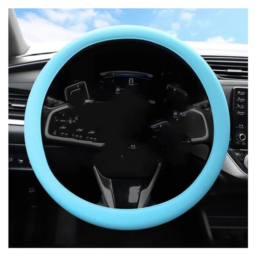 Lenkradbezug Auto Auto-Lenkradbezug Elastisch Weich Auto-Dekoration Zubehör Rutschfest Verschleißfest Ganzjährig Universell Universal Lenkradschutz(Light blue) von YDCDFVBVGM