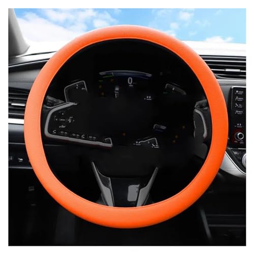 Lenkradbezug Auto Auto-Lenkradbezug Elastisch Weich Auto-Dekoration Zubehör Rutschfest Verschleißfest Ganzjährig Universell Universal Lenkradschutz(Orange) von YDCDFVBVGM