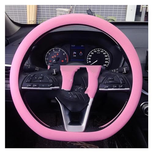 Lenkradbezug Auto Auto-Lenkradbezug Elastisch Weich Auto-Dekoration Zubehör Rutschfest Verschleißfest Ganzjährig Universell Universal Lenkradschutz(Pink) von YDCDFVBVGM