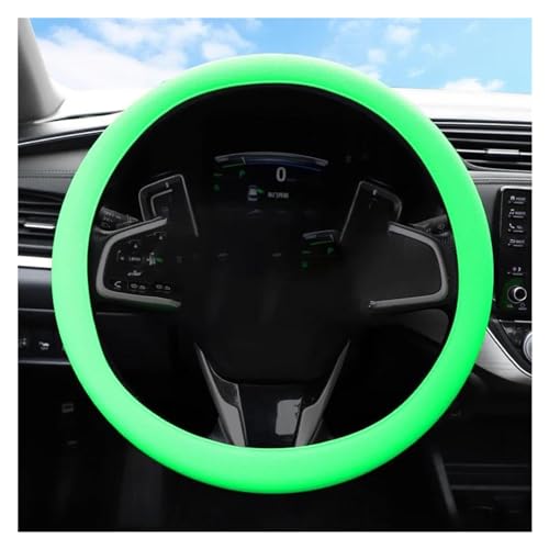 Lenkradbezug Auto Auto-Lenkradbezug Elastische Textur Weich Mehrfarbig Auto-Dekoration Zubehör Universell Universal Lenkradschutz(Green) von YDCDFVBVGM