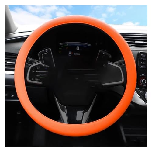 Lenkradbezug Auto Auto-Lenkradbezug Elastische Textur Weich Mehrfarbig Auto-Dekoration Zubehör Universell Universal Lenkradschutz(Orange) von YDCDFVBVGM