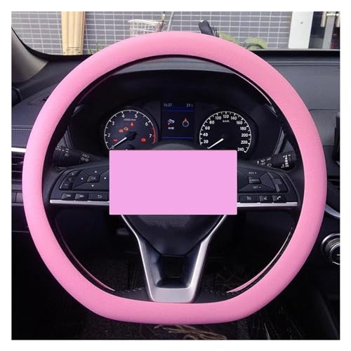 Lenkradbezug Auto Auto-Lenkradbezug Elastische Textur Weich Mehrfarbig Auto-Dekoration Zubehör Universell Universal Lenkradschutz(Pink) von YDCDFVBVGM