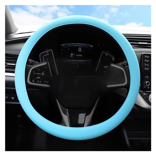 Lenkradbezug Auto Auto-Lenkradbezug Elastische Textur Weich Mehrfarbig Auto-Dekoration Zubehör Universell Universal Lenkradschutz(Sky Blue) von YDCDFVBVGM