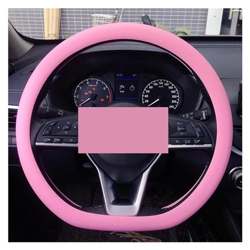 Lenkradbezug Auto Auto-Lenkradbezug Rutschfest 36–40 Cm Lenkrad Mehrfarbig Auto-Dekoration Zubehör Universell Universal Lenkradschutz(Light pink) von YDCDFVBVGM