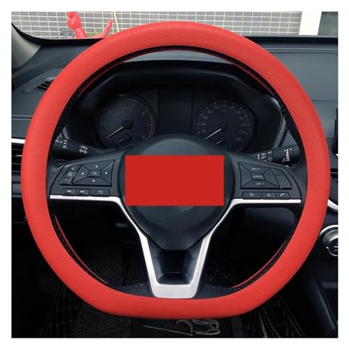 Lenkradbezug Auto Auto-Lenkradbezug Rutschfest 36–40 Cm Lenkrad Mehrfarbig Auto-Dekoration Zubehör Universell Universal Lenkradschutz(Red) von YDCDFVBVGM