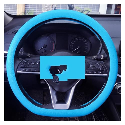 Lenkradbezug Auto Auto-Lenkradbezug Rutschfest 36–40 Cm Lenkrad Mehrfarbig Auto-Dekoration Zubehör Universell Universal Lenkradschutz(Sky Blue) von YDCDFVBVGM