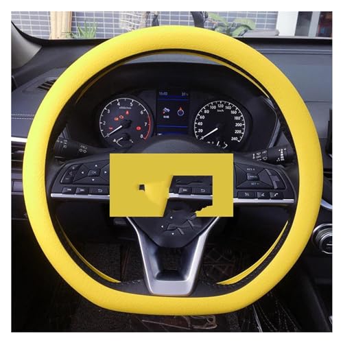 Lenkradbezug Auto Auto-Lenkradbezug Rutschfest 36–40 Cm Lenkrad Mehrfarbig Auto-Dekoration Zubehör Universell Universal Lenkradschutz(Yellow) von YDCDFVBVGM