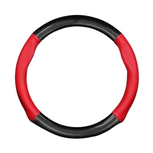 Lenkradbezug Auto Für Benz A B C E S Klasse Für GLA Für GLB Für GLC Für GLE Für GLS Für GLK Automotive Innen Lenkrad Abdeckung Universal Lenkradschutz(Round Shape-Red) von YDCDFVBVGM