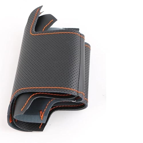 Lenkradbezug Auto Für Chevy Für Lova 2006-2010 Für Chevy Für Aveo 2004-2011 Auto Lenkrad Abdeckung Universal Lenkradschutz(Orange thread) von YDCDFVBVGM