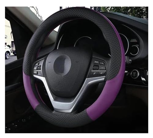 Lenkradbezug Auto Für Clio Für Megane 4 3 2 Für Scenic Für Duster Für Fluence Für Laguna Für Kangoo Auto Lenkrad Abdeckung Universal Lenkradschutz(Purple) von YDCDFVBVGM