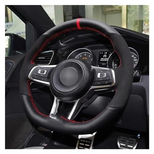 Lenkradbezug Auto Für VW Für Golf 7 Für GTI Für Golf R MK7 Für Polo Für Scirocco 2015 2016 Auto Lenkrad Abdeckung Auto Innen Universal Lenkradschutz(B) von YDCDFVBVGM