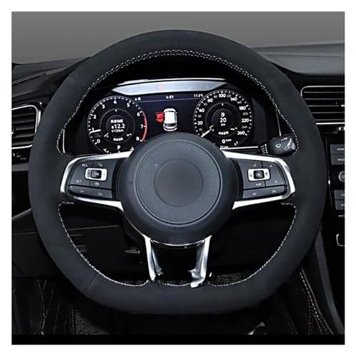 Lenkradbezug Auto Für VW Für Golf 7 Für GTI Für Golf R MK7 Für Polo Für Scirocco 2015 2016 Auto Lenkrad Abdeckung Auto Innen Universal Lenkradschutz(H) von YDCDFVBVGM