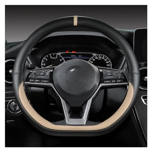 Lenkradbezug Auto Für X-Trail Für Qashqai Für März Für Serena Für Auto Innen Zubehör Auto Lenkrad Abdeckung Universal Lenkradschutz(BEIGE) von YDCDFVBVGM