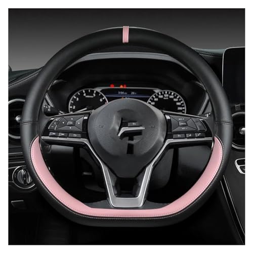 Lenkradbezug Auto Für X-Trail Für Qashqai Für März Für Serena Für Auto Innen Zubehör Auto Lenkrad Abdeckung Universal Lenkradschutz(PINK) von YDCDFVBVGM